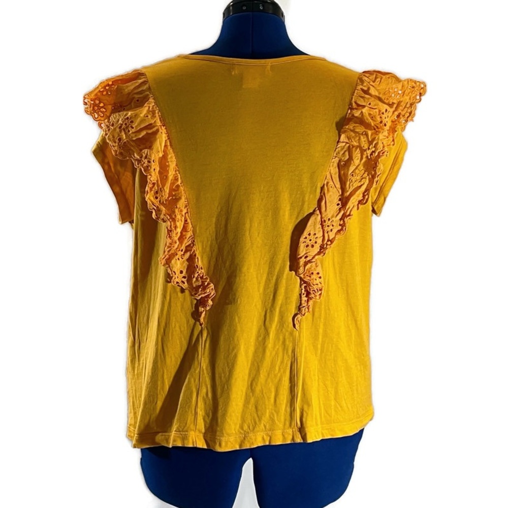 Rachel Parcell Ruffled Orange T-Shirt - Picture 4 of 9